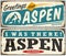 Aspen Colorado retro metal sign