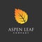 Aspen leaf logo vector