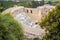 Aspendos Ancient City. Aspendos acropolis city ruins, cisterns, aqueducts and old temple. Aspendos Antalya Turkey