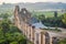 Aspendos Ancient City. Aspendos acropolis city ruins, cisterns, aqueducts and old temple. Aspendos Antalya Turkey