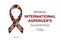 Asperger`s Awareness Day multicolored ribbon for web
