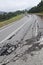 Asphalt Cracked Road Collapsed