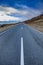 Asphalt highway in aoraki - mt.cook national park new zealand