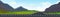 Asphalt highway road and beautiful mountains natural landscape background horizontal banner flat