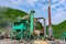 Asphalt hot mix plant. It is consists of cold aggregate system, drying system, dust collecting system, hot aggregate lifting, mixi