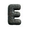 asphalt letter E - Capital 3d tarmac font - suitable for road, transport or highway related subjects