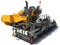 Asphalt Paver heavy construction machinery 3D rendering on white background