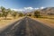 Asphalt road, entrance to the Boom Gorge, Kyrgyzstan