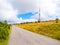 Asphalt road leading to TV transmitter and lookout tower on the summit of Praded Mountain, Hruby Jesenik, Czech Republic