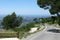 Asphalt road from Mont Faron Toulon France