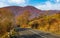 Asphalt road mountainous countryside