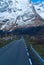 Asphalt road in Norvegian mountains