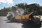 Asphalt road repairing works