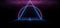 Asphalt Road Sci Fi Futuristic Neon Glowing Laser Show Tunnel Corridor Underground Garage Warehouse Triangle Shape Purple Blue 3D