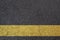 Asphalt surface with yellow line