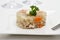 Aspic of chicken with carrots in form of heart