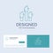 Aspiration, business, desire, employee, intent Business Logo Line Icon Symbol for your business. Turquoise Business Cards with