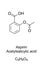 Aspirin, Acetylsalicylic acid, formula and structure