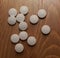 Aspirin tablets on the table during coronavirus emidemia