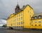 Aspoy school of Alesund in Norway on a gloomy day
