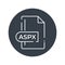 ASPX File Format Icon. ASPX extension filled icon