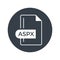 ASPX File Format Icon. ASPX extension filled icon