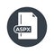 ASPX File Format Icon. ASPX extension filled icon