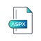 ASPX File Format Icon. ASPX extension gradiant icon