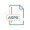 ASPX File Format Icon. ASPX extension line icon