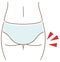 Ass sagging illustration diet vector