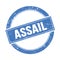 ASSAIL text on blue grungy round stamp