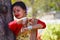 Assamese girl In traditional attire posing. Bihu Dance, Pune, Maharashtra