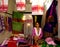 Assamese women on her cloth fabric stall-India