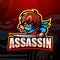 Assassin mascot esport logo design