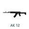 Assault automatic black rifle ak12, military gun