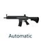 Assault automatic black rifle, military gun