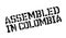 Assembled in Colombia rubber stamp