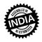 Assembled in India rubber stamp