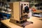 assembling cardboard box for pinhole camera