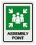 Assembly Point Symbol Sign, Vector Illustration, Isolated On White Background Label .EPS10