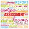 ASSESSMENT word cloud collage, business concept background