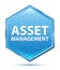 Asset Management crystal blue hexagon button