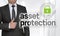 Asset Protection concept and businessman with thumbs up