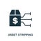 Asset Stripping flat icon. Colored element sign from auditors collection. Flat Asset Stripping icon sign for web design