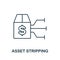 Asset Stripping flat icon. Colored element sign from auditors collection. Flat Asset Stripping icon sign for web design