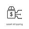asset stripping icon. Trendy modern flat linear vector asset stripping icon on white background from thin line Asset stripping co