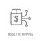 Asset stripping linear icon. Modern outline Asset stripping logo