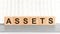 ASSETS word made with building blocks. concept