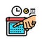 assign reasonable deadlines color icon vector illustration