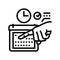 assign reasonable deadlines line icon vector illustration